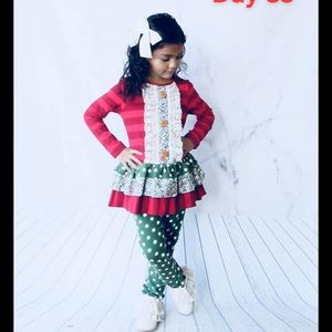 Girls Christmas pant set size 8